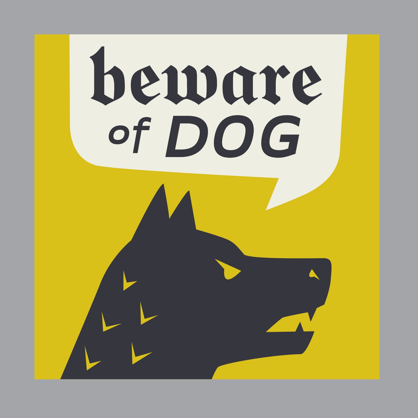 Beware of Guard Dog Vinyl Decal