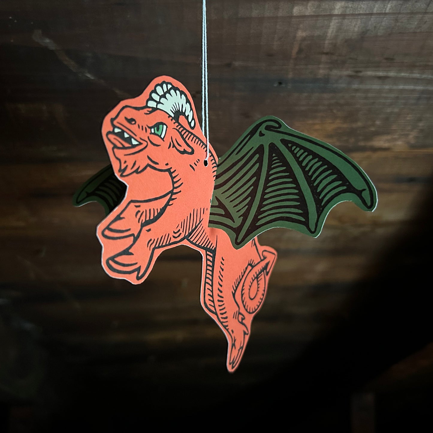 NJ Jersey Devil Cut-out Card Stock Hanging Mobile with String