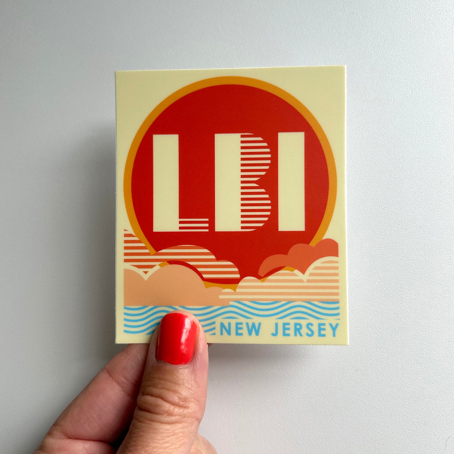 NJ - LBI Long Beach Island Sunrise/Sunset Vinyl Decal