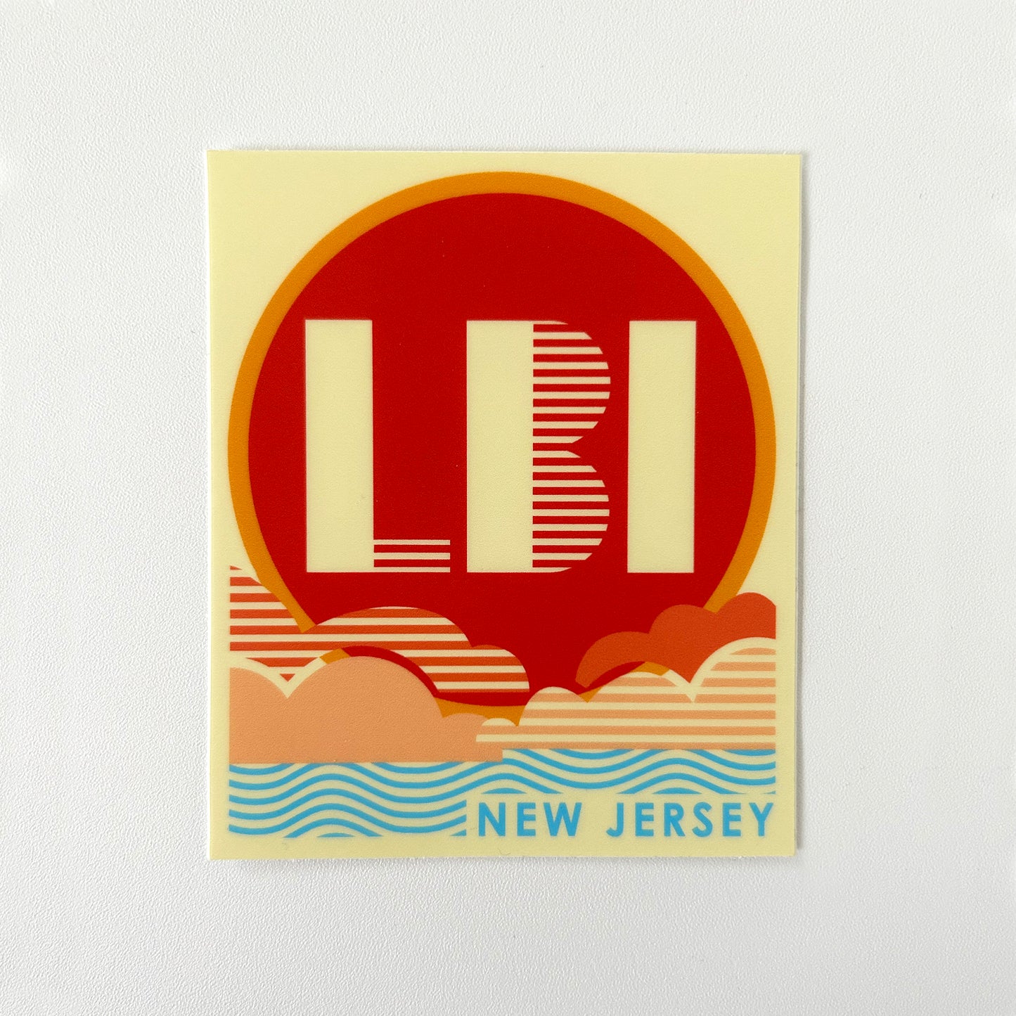 NJ - LBI Long Beach Island Sunrise/Sunset Vinyl Decal