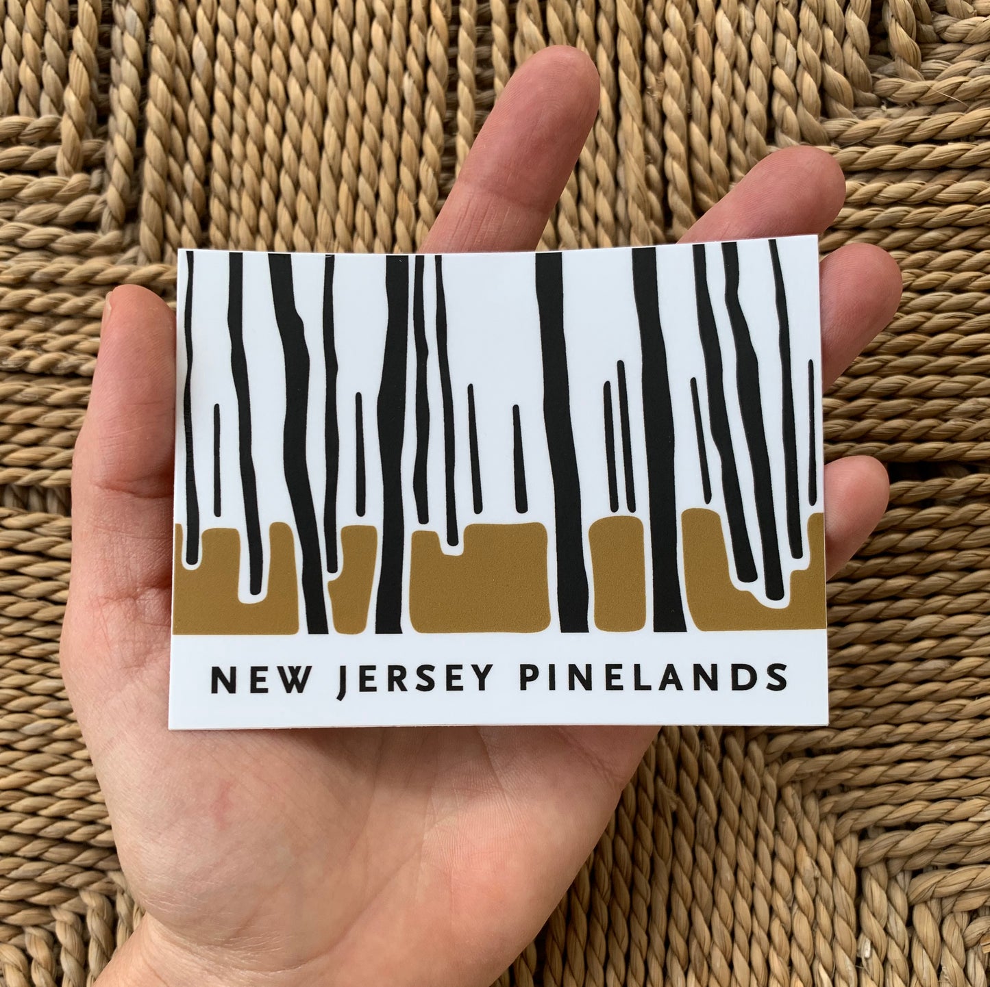 NJ Minimal New Jersey Pinelands Vinyl Decal