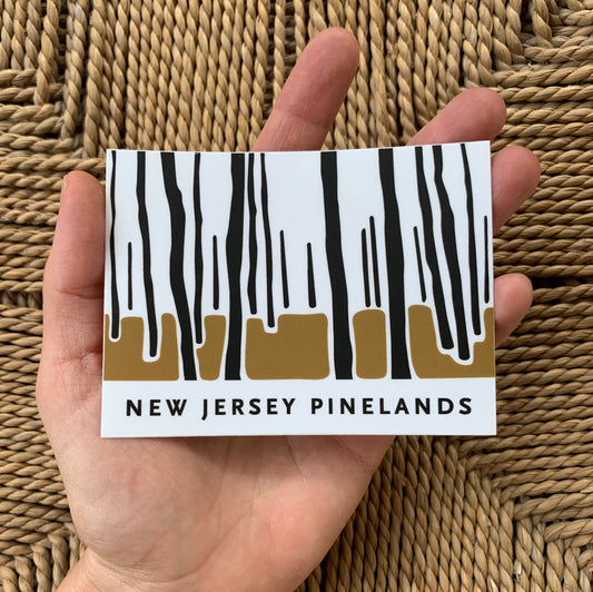 NJ Minimal New Jersey Pinelands Vinyl Decal