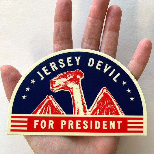 NJ Jersey Devil for President Vinyl Decal