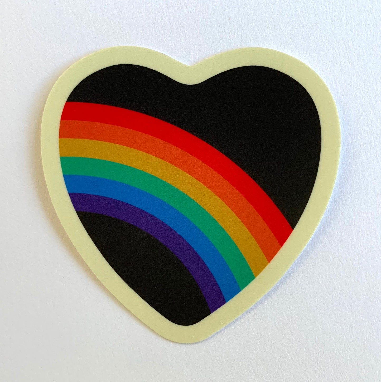 Pride Heart Rainbow Vinyl Decal