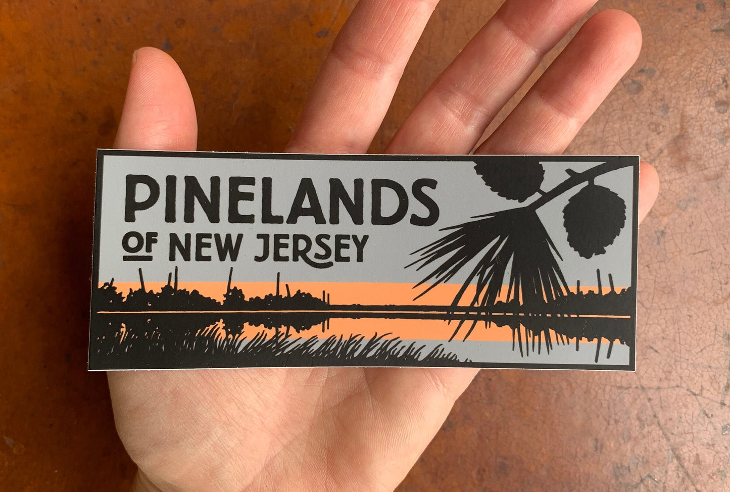 NJ Pinelands at Sunset Vinyl Decal