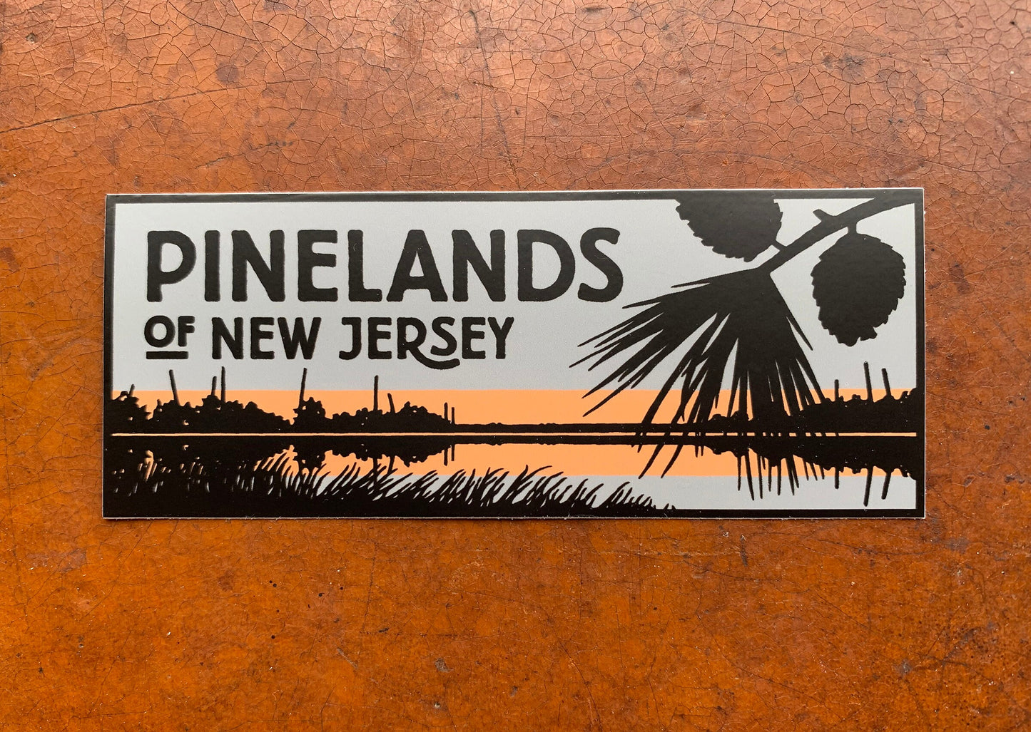 NJ Pinelands at Sunset Vinyl Decal