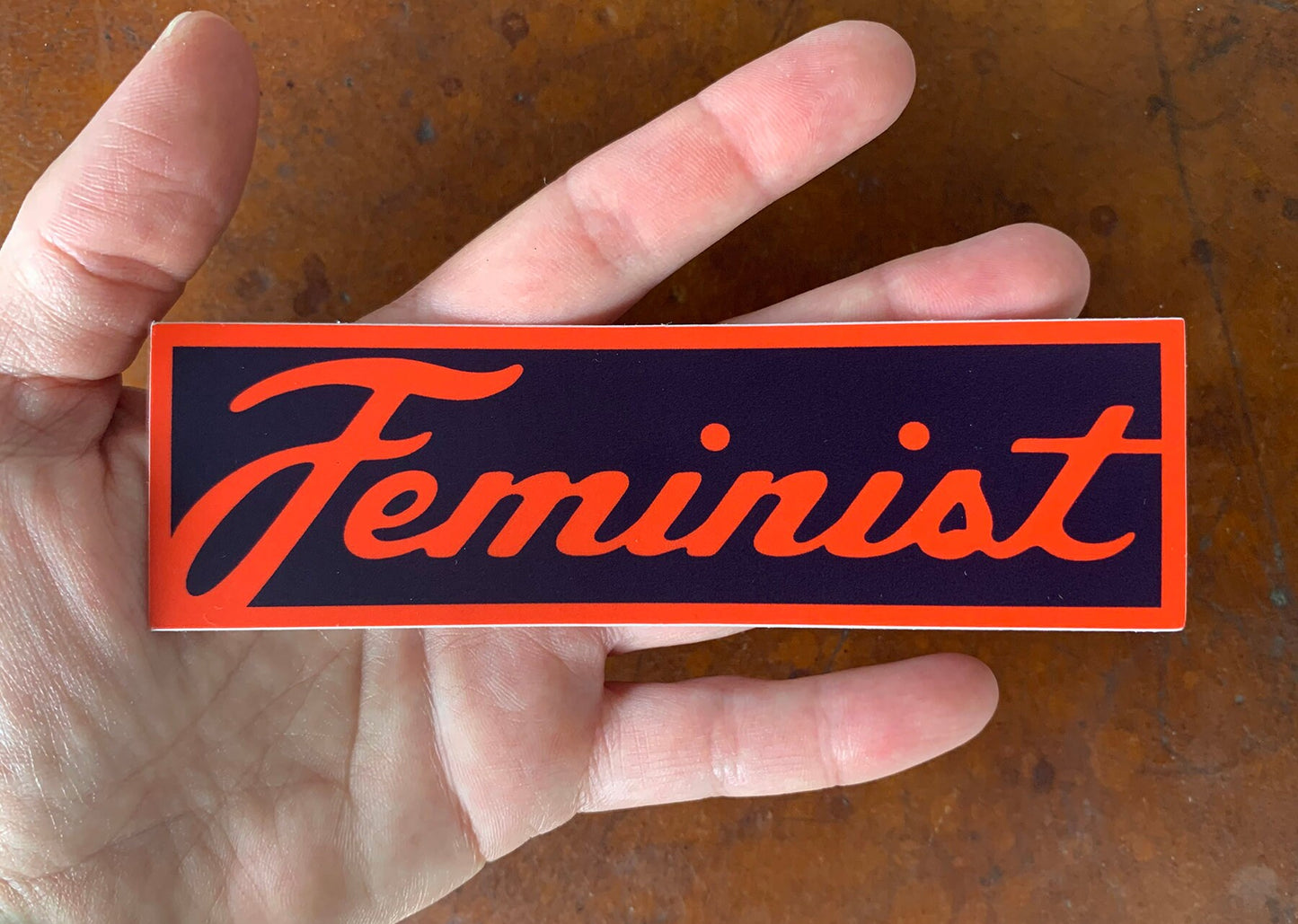 Feminist Script Vinyl Decal