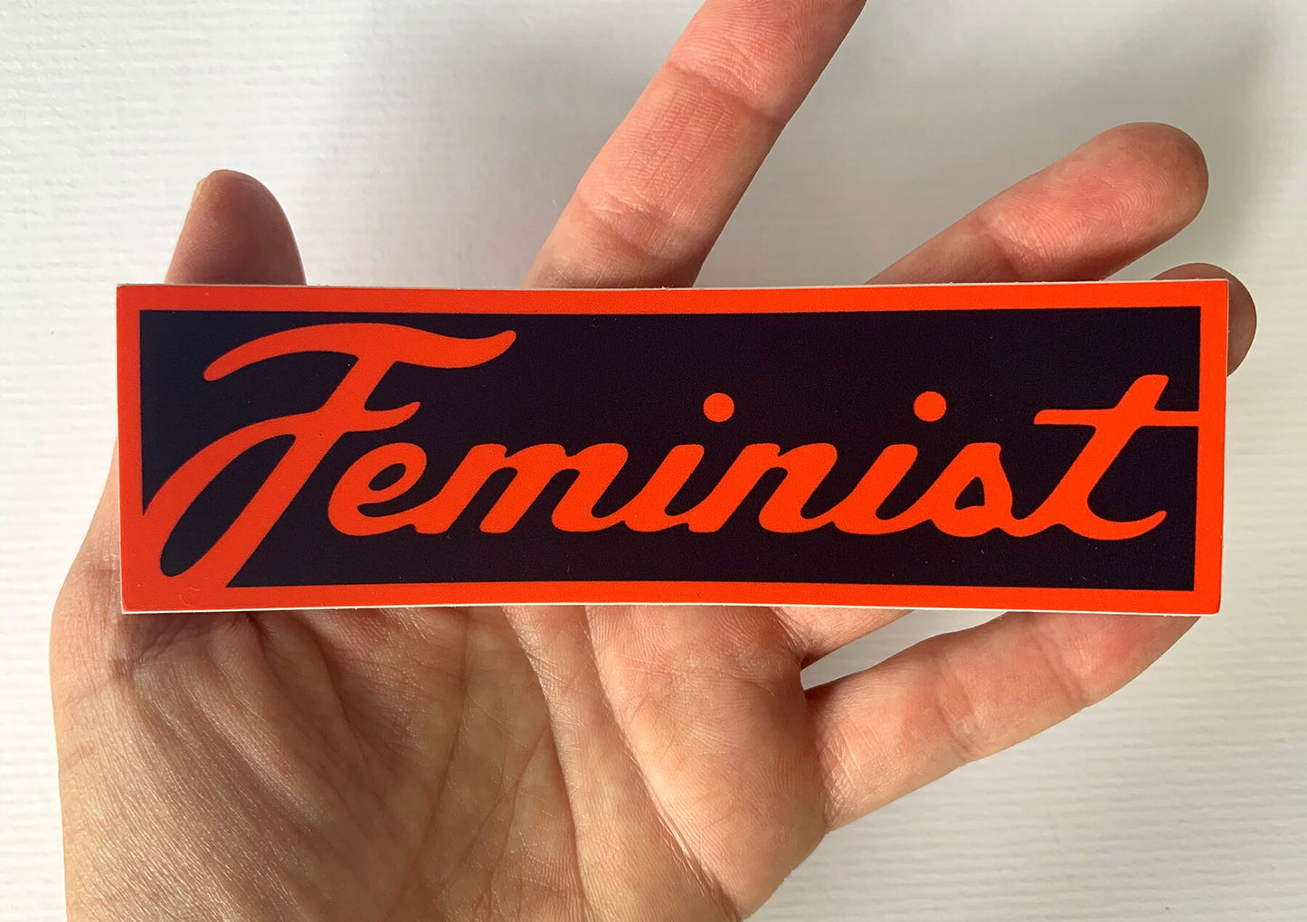 Feminist Script Vinyl Decal