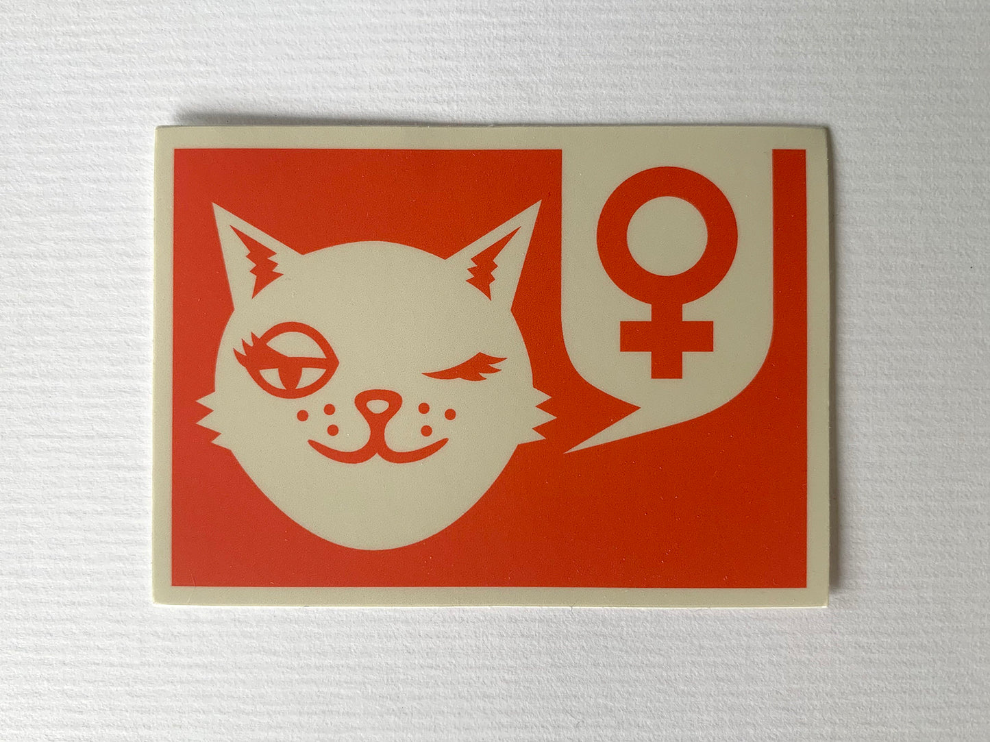 Feminist Cat Vinyl Decal