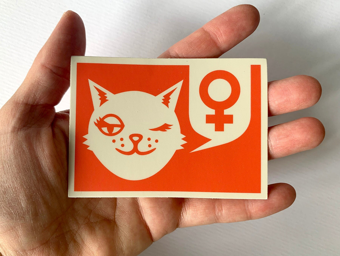 Feminist Cat Vinyl Decal