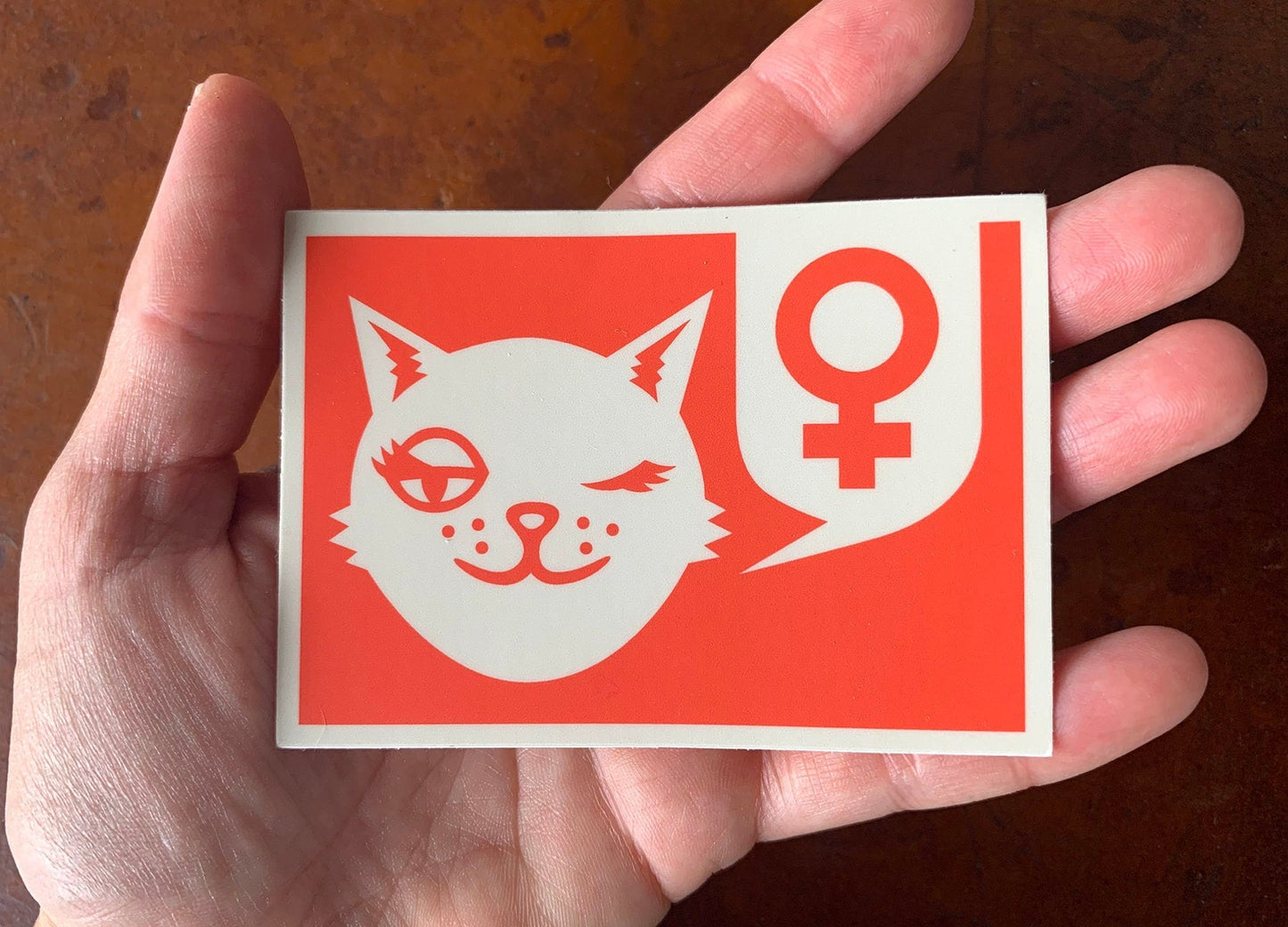 Feminist Cat Vinyl Decal