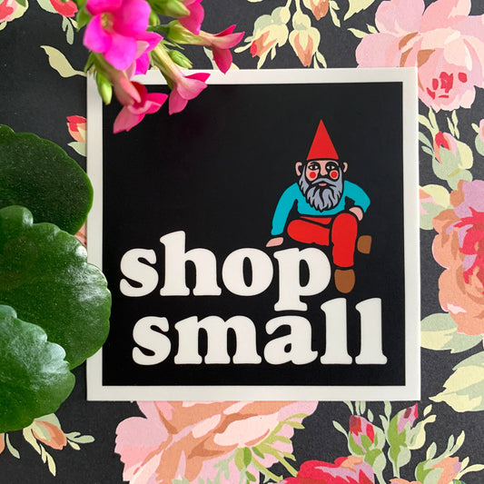 Shop Small Gnome Vinyl Decal