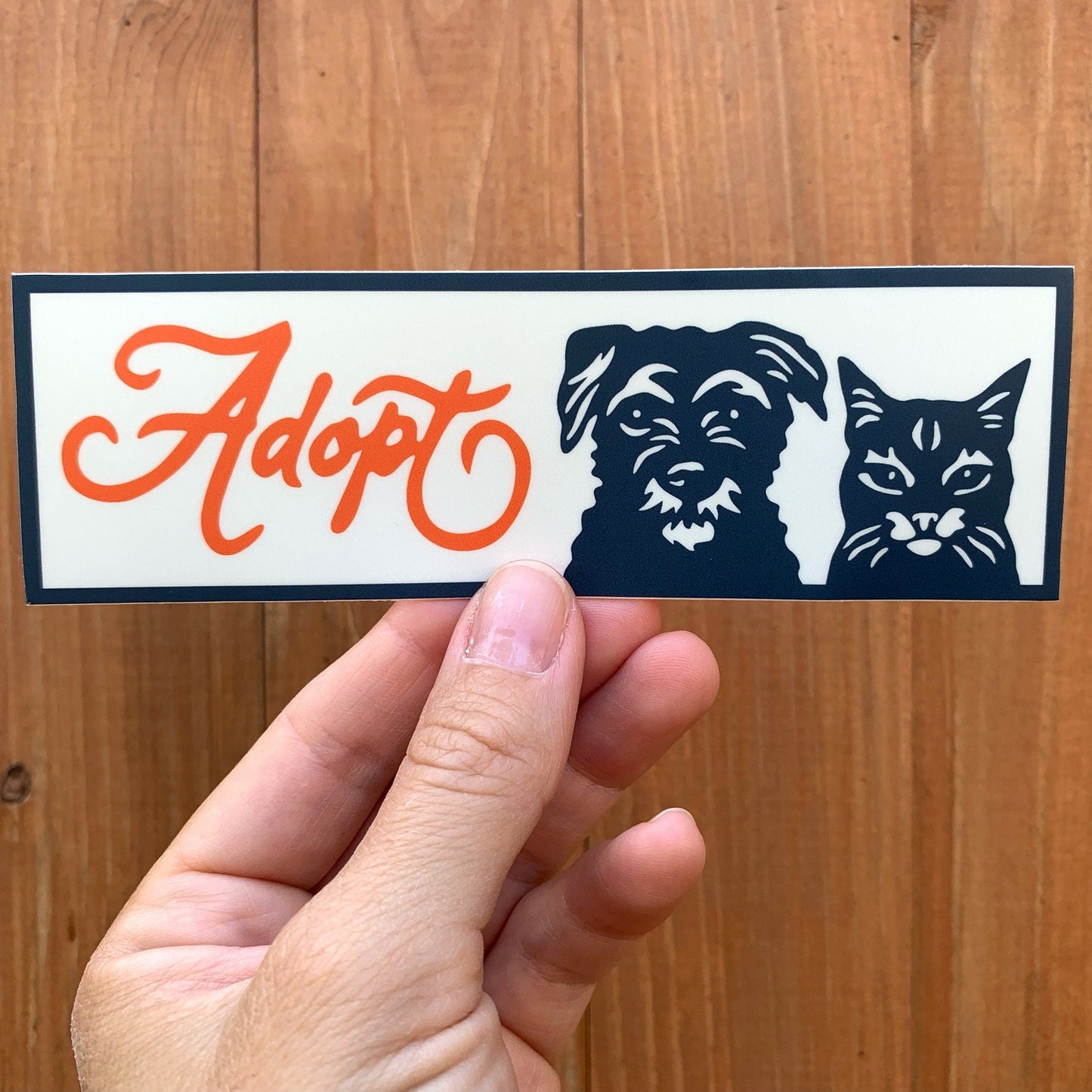 Adopt a Pet with Cat and Dog Vinyl Decal